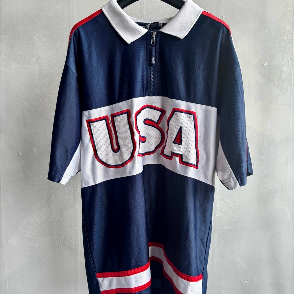 USA Navy and White Polo Shirt